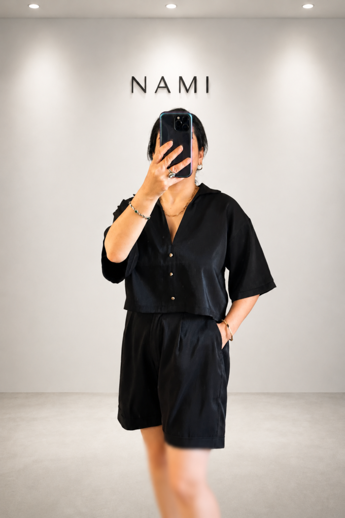 ست کراپ کت و شورتک مودال nami - Image 6