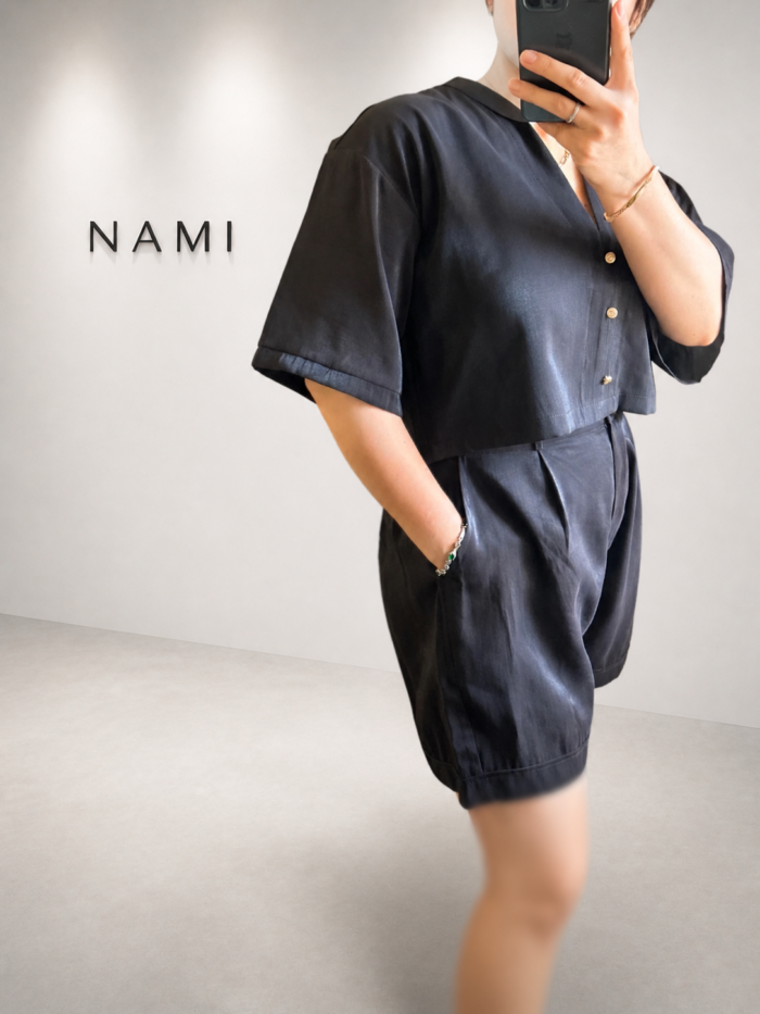 ست کراپ کت و شورتک مودال nami - Image 2