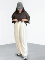 شلوار ریزشی زنانه سند بادی پیله دار پری پلاس