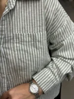 شومیز لینن راه راه زنانه zara - تصویر 8