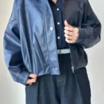 بامبر جکت چرم زنانه